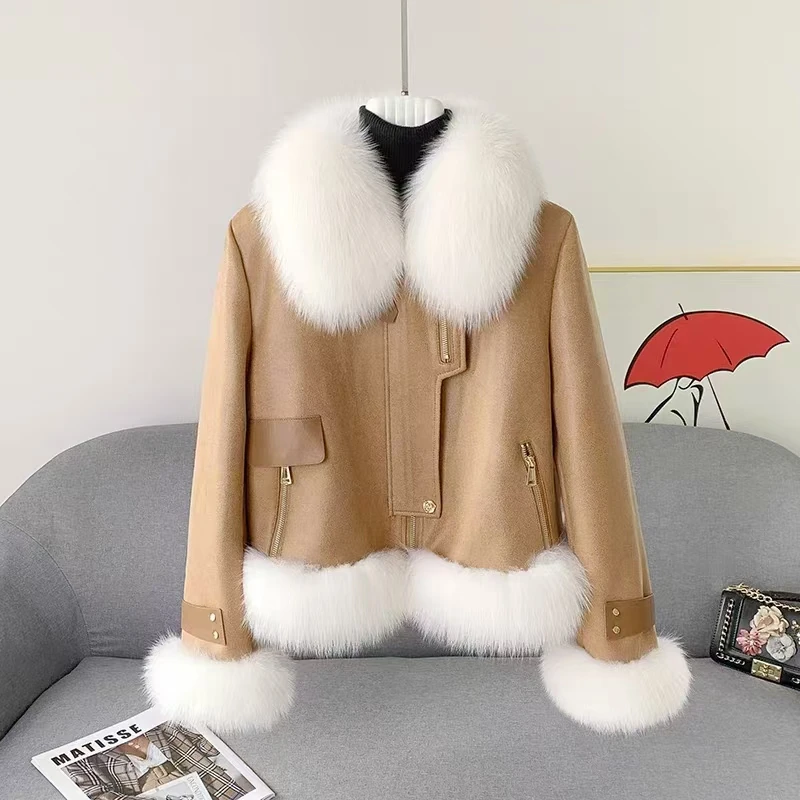 时尚气质常规款方领派克服短款韩版翻领女士外套