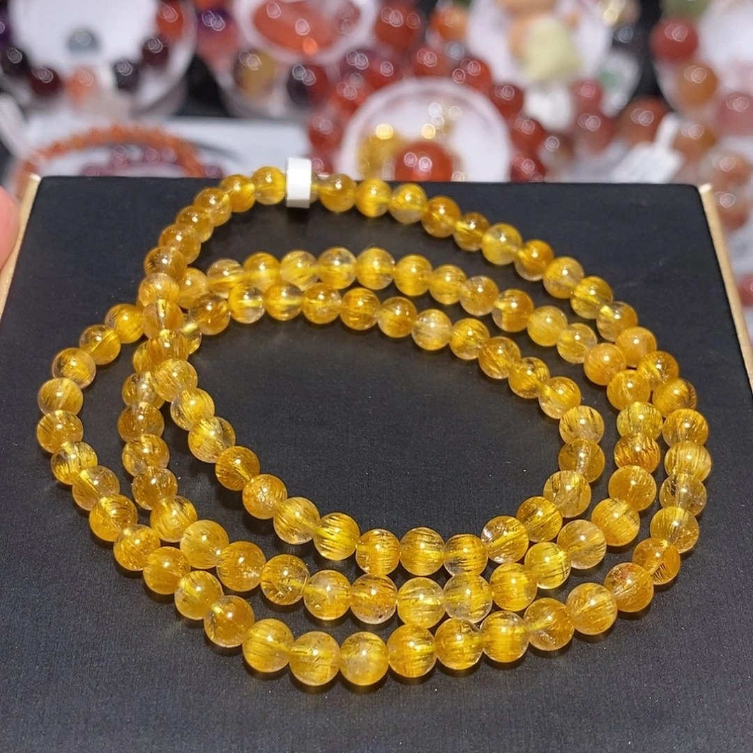 手链水晶未镶嵌F黄超多圈