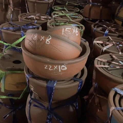 紫砂花盆小碗盆3个