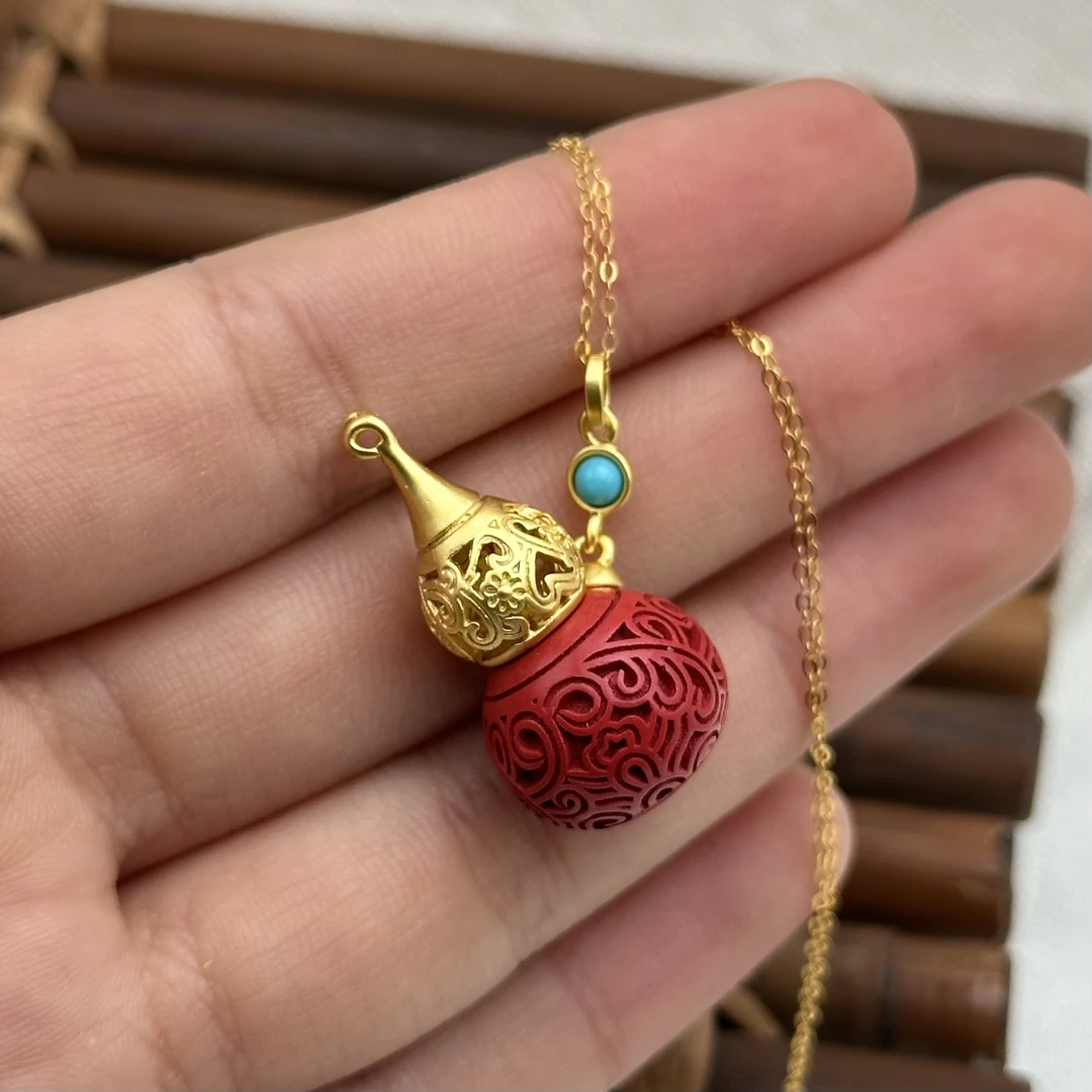 含辰砂工艺品 AB84 朱砂吊坠