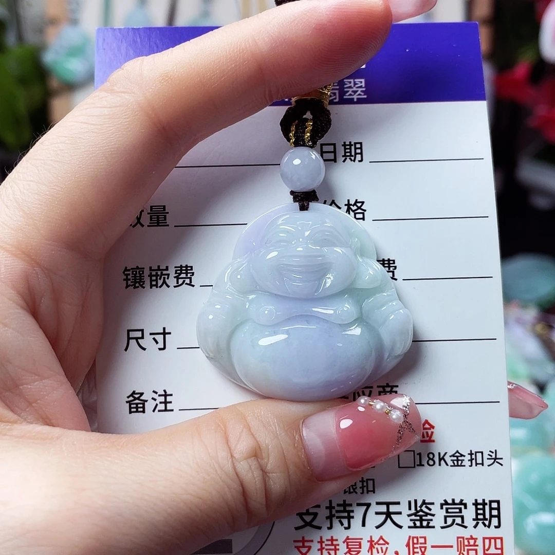 翡翠未镶嵌颈饰佛公06