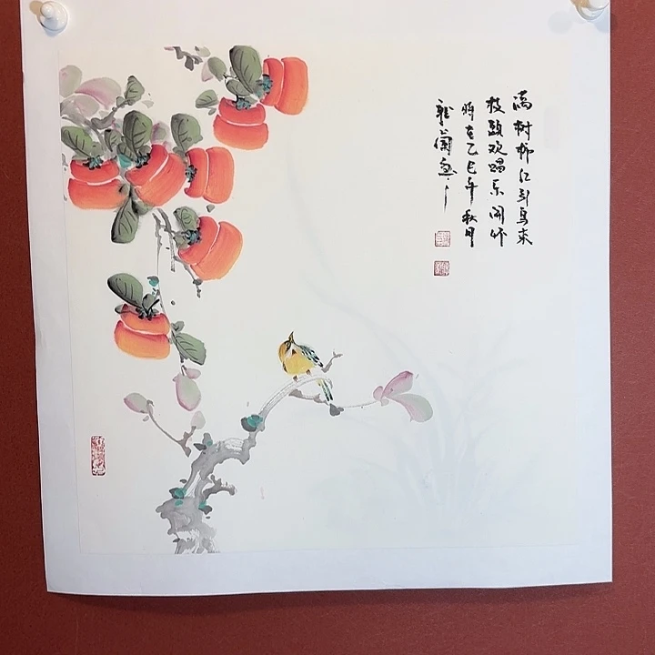 国画听兰花鸟老师