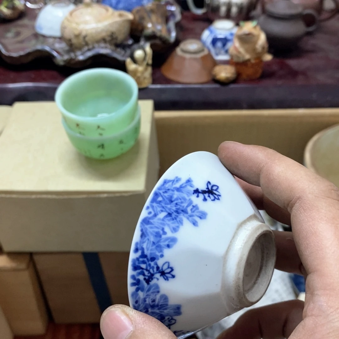 茶盏玺****瓷密胺手绘陶瓷杯子