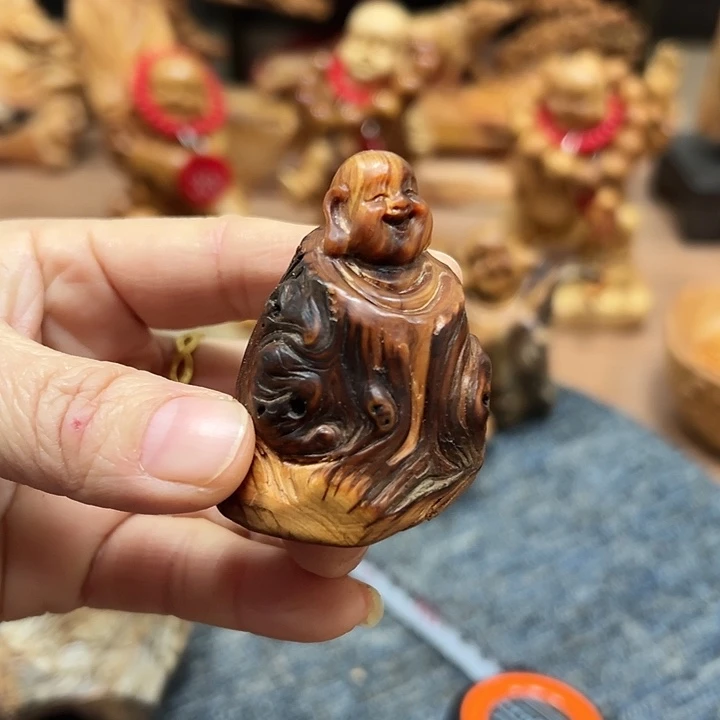 柏木太行崖柏手把摆件