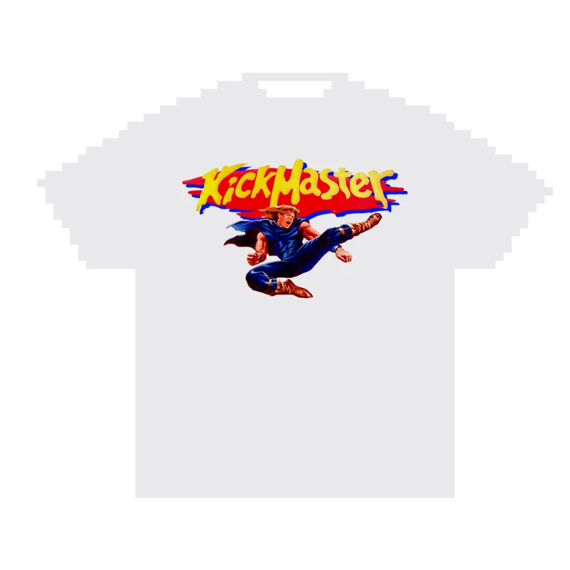 FC游戏踢王重磅印花T恤童年记忆游戏主题短袖宽松大码高街t恤