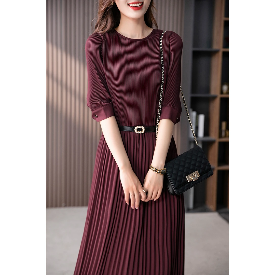 原形优雅气质连衣裙2025春夏新款韩版高级感别致显瘦长裙U89146