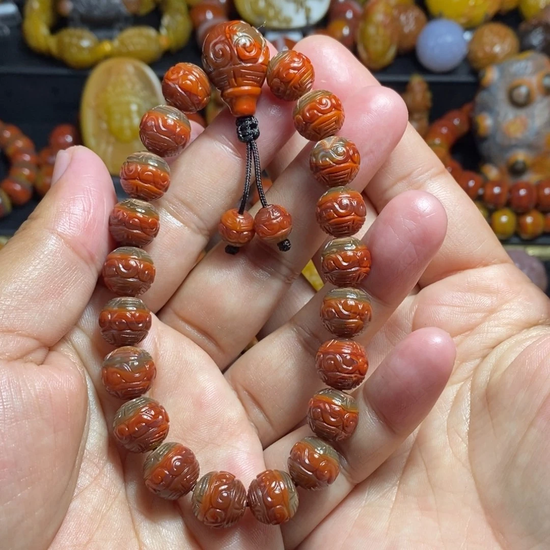 玛瑙/玉髓未镶嵌战国红11.➕尺寸