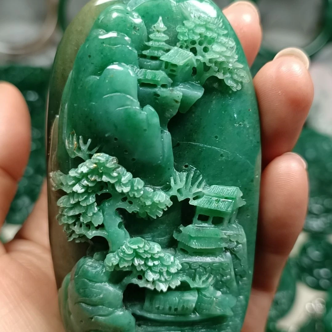 独山玉未镶嵌山水把玩