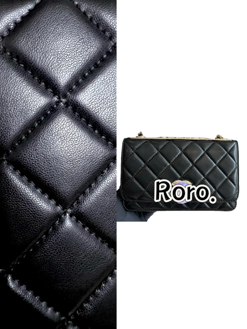 【RORO】臭爷爷羊皮重工钻扣t*endy cc woc时尚链条包