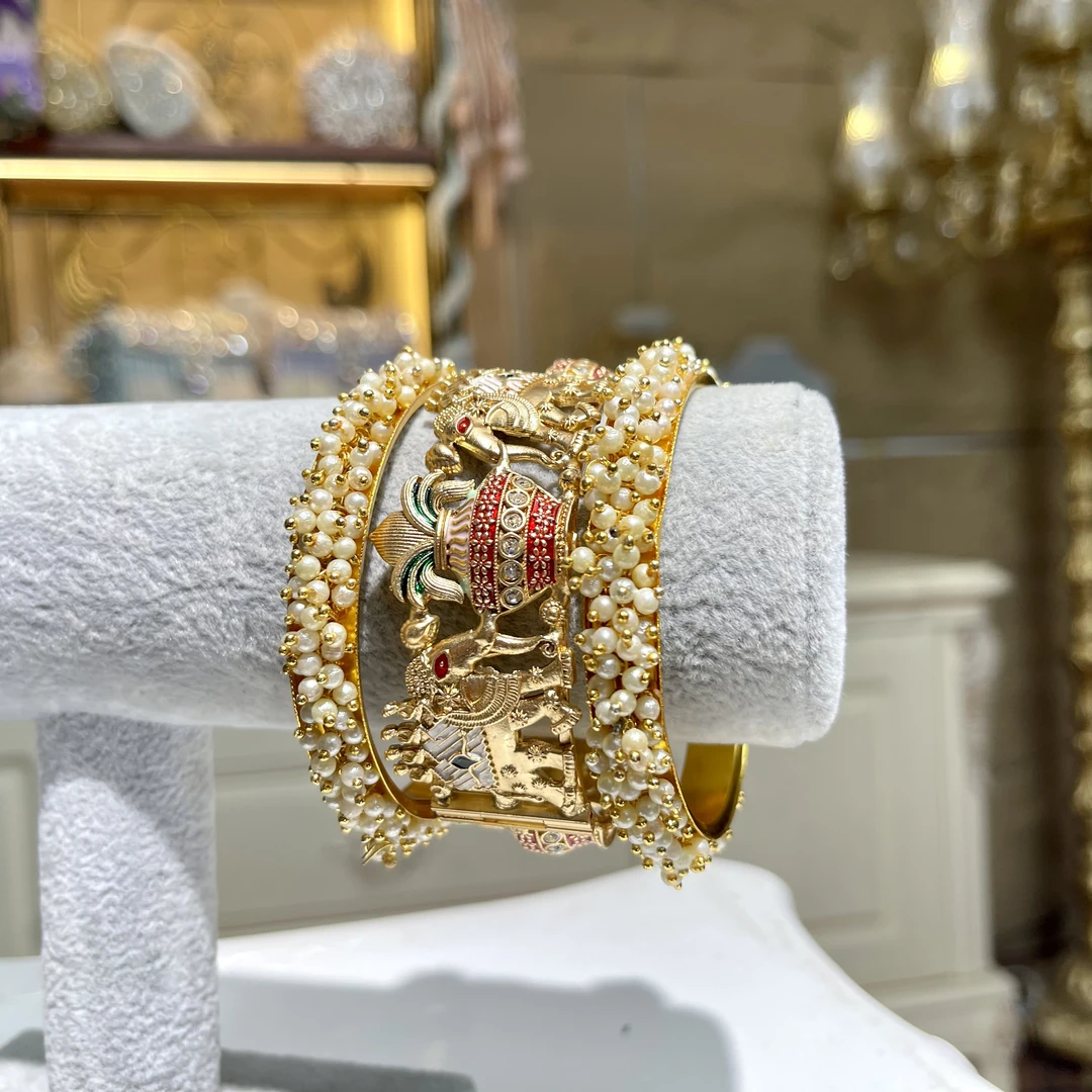 铜合金玻璃手镯 02178印度春夏饰品可开口手镯民族风彩色重工创意