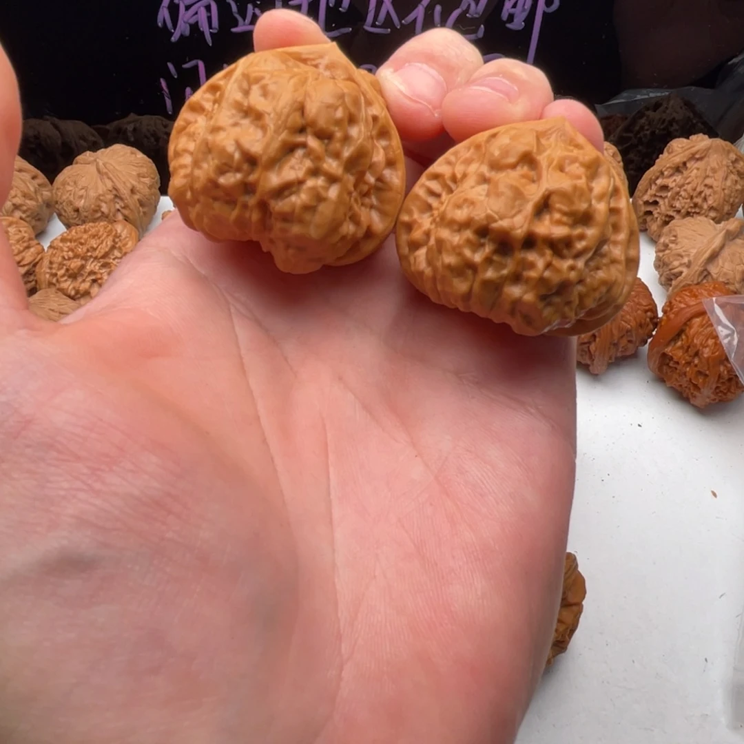 核桃把件40三角蛙蛙