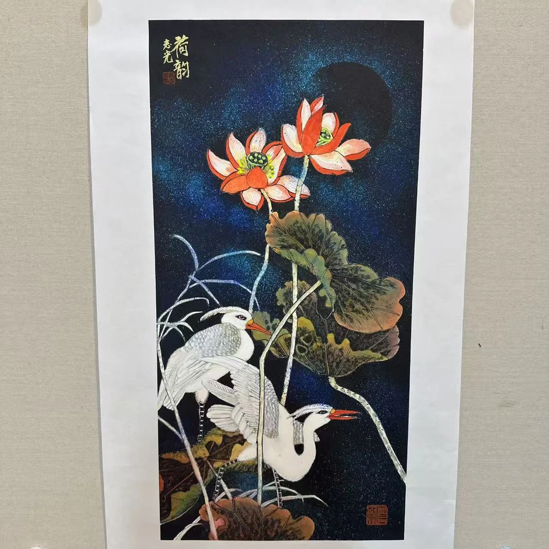 冯志光国画作品2平尺荷韵