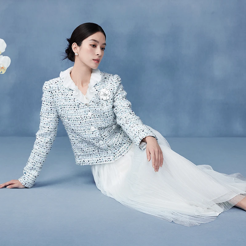 名媛气质小香风短外套2025早春新款优雅时尚上衣-MJGA01WJK022U01