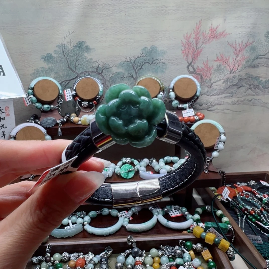 未镶嵌手链翡翠翡翠手牌