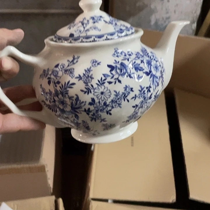 杯瓷片 兰草咖啡壶一个 微瑕