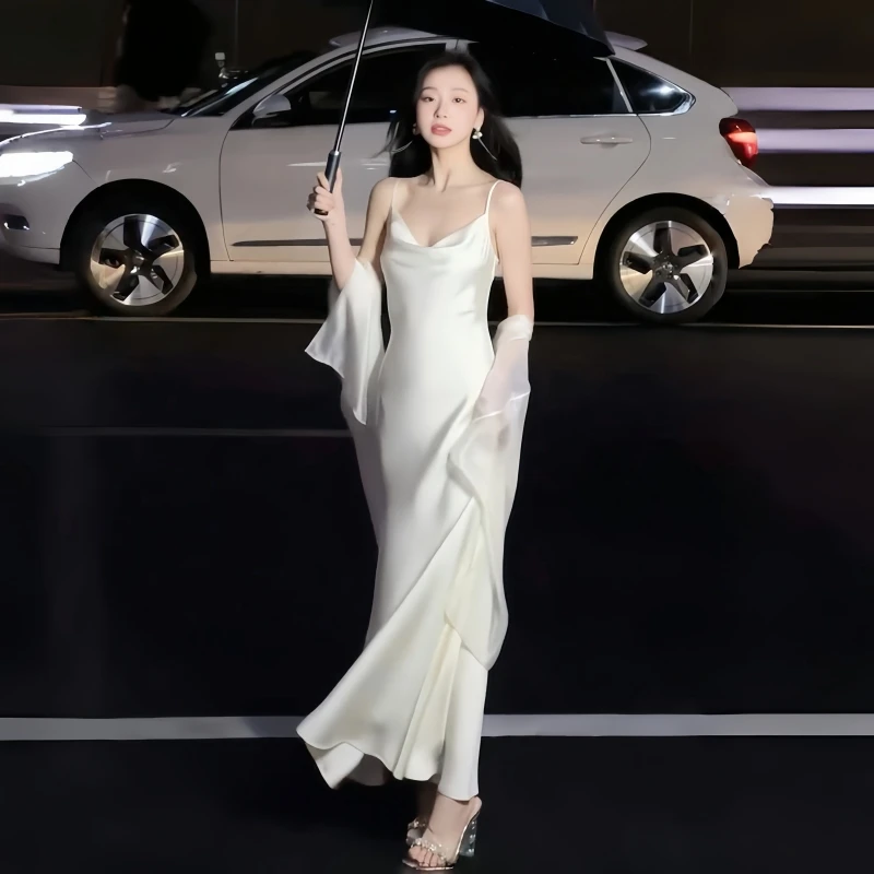 衬衫吊带裙套装辣妹风INS风极简风法式时尚套装长裙一字肩连衣裙