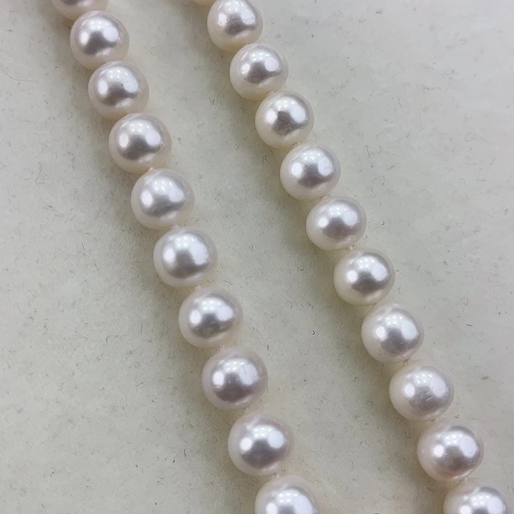 淡水珍珠颈饰银S925镶嵌卡10➕极光冷白