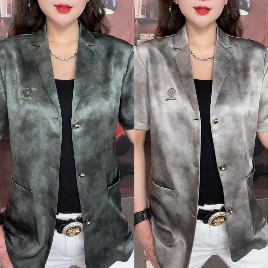 【台州双蝉男装】夏季薄款西服上装男装潮流修身百搭短袖西服