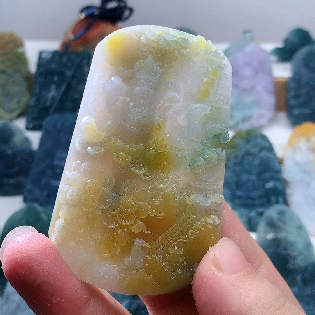 墨***白未镶嵌定制翡翠翡翠