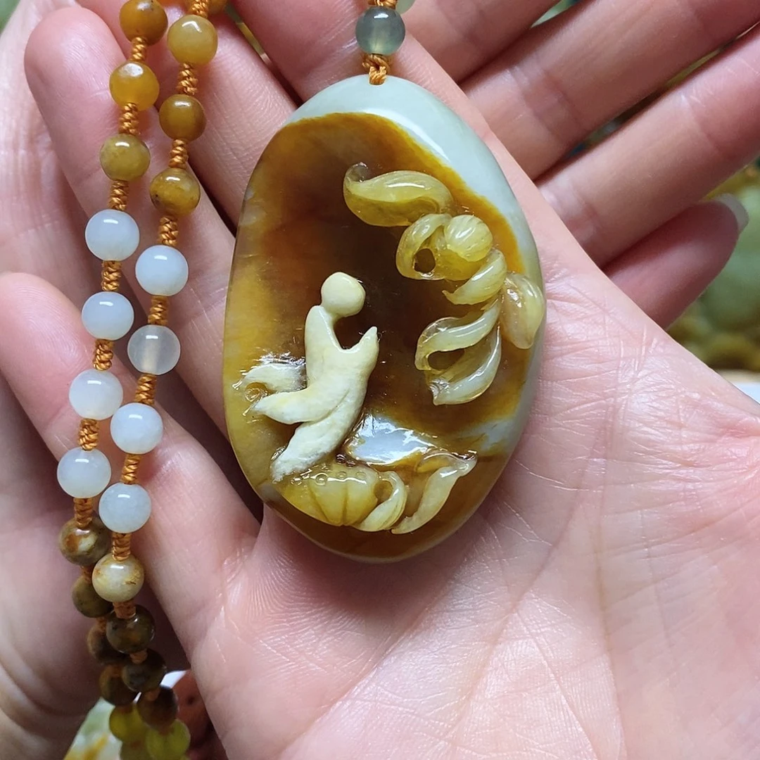 岫玉未镶嵌吊坠(赠链)