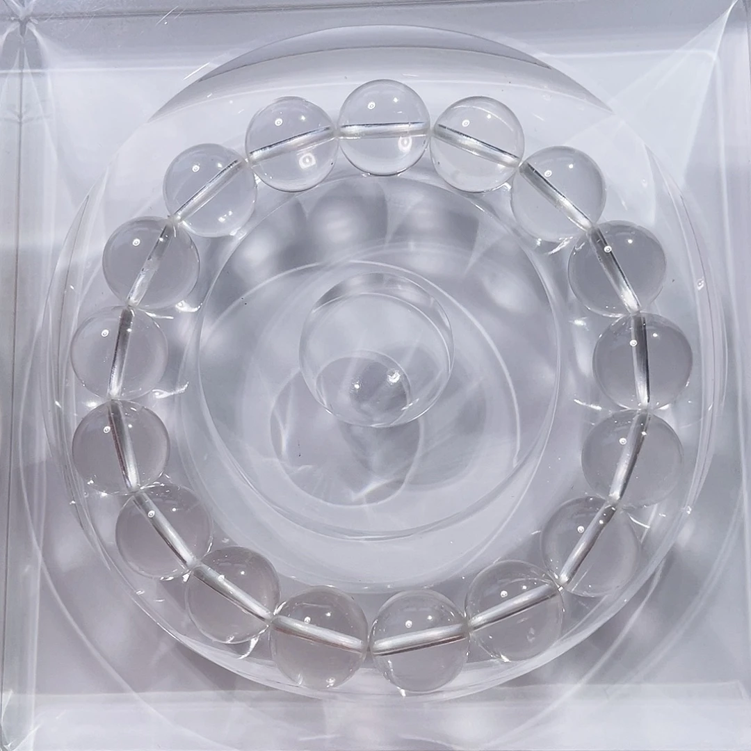 水晶手串未镶嵌12mm近净体白水晶