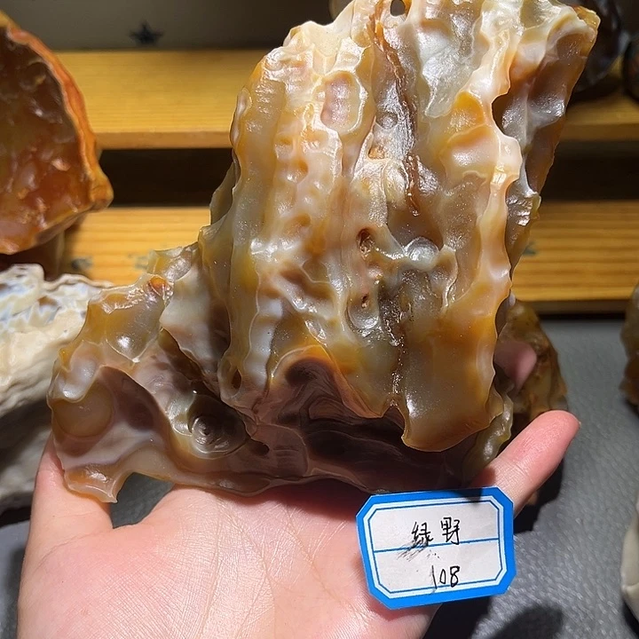 不锈钢阿拉善奇石摆件