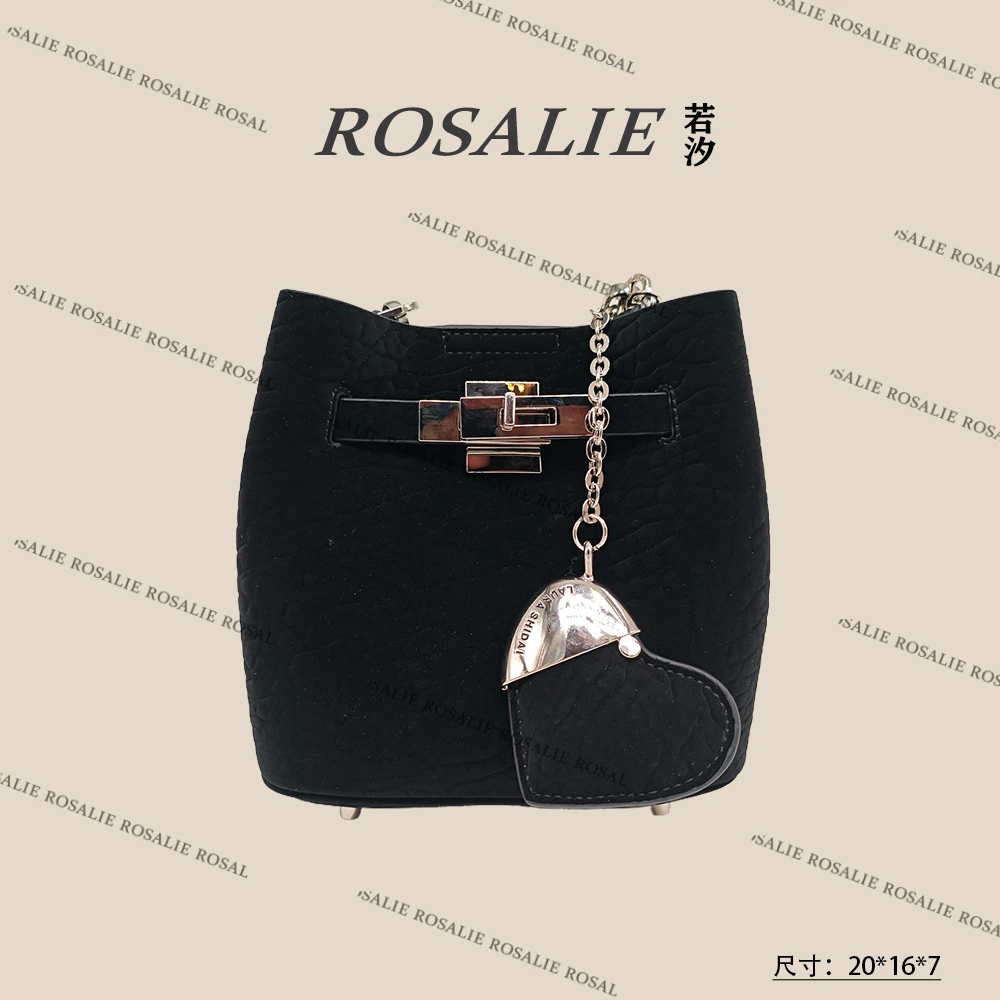 【若汐Rosalie】SD-5521-泡泡纹黑轻奢时尚气质百搭女士包包