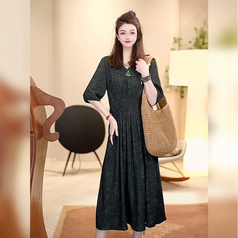 【Linda姐高端线】新款法式复古高档气质显瘦连衣裙AA5LJS1047