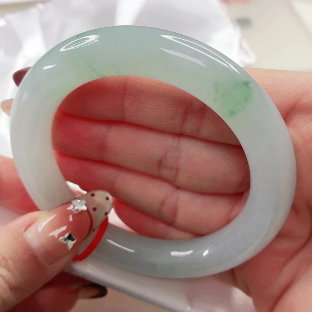 心***月翡翠未镶嵌手镯54x546