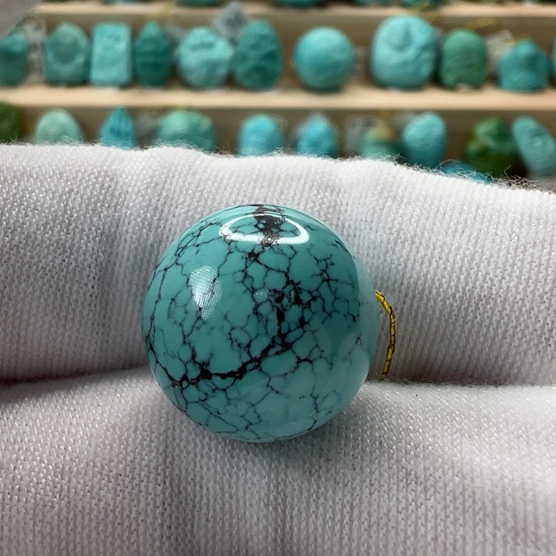 未镶嵌绿松石圆珠 15mm