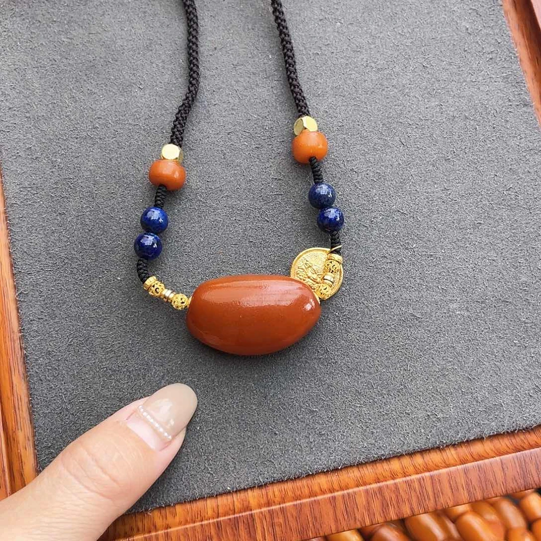 琥珀手链未镶嵌锁骨链