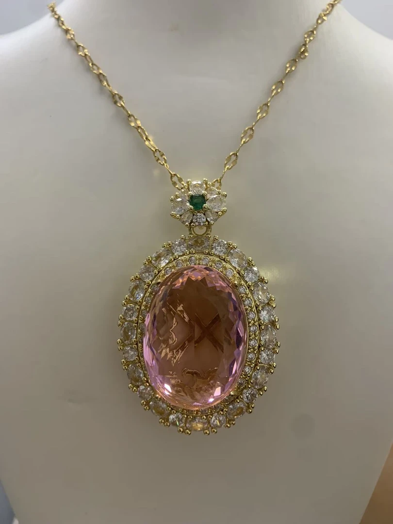 【ANNA严选】时尚精美高级精美粉钻吊坠H027-1