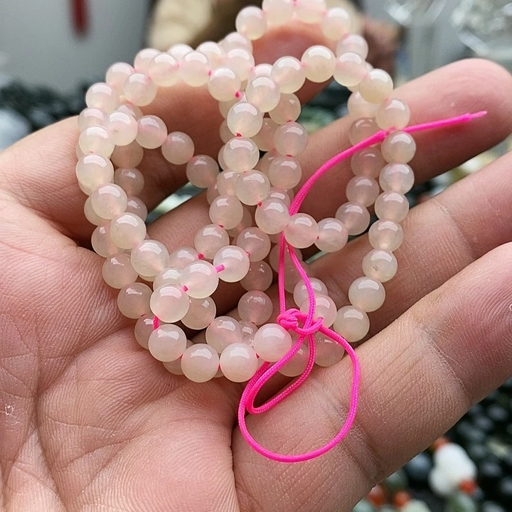 【闪购商品】手链未镶嵌和田玉108藕粉