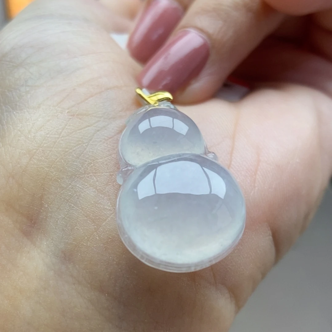 翡翠18K金镶嵌颈饰吊坠41