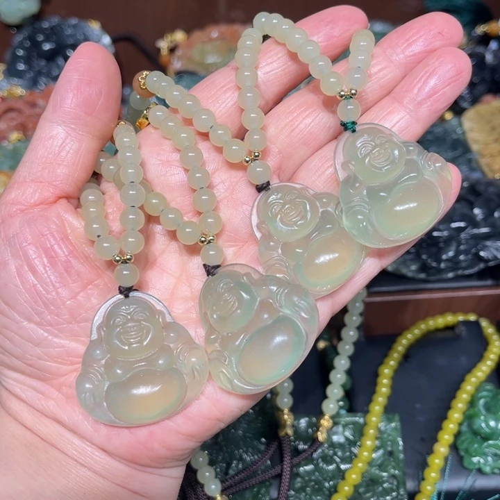 岫玉未镶嵌毛衣链