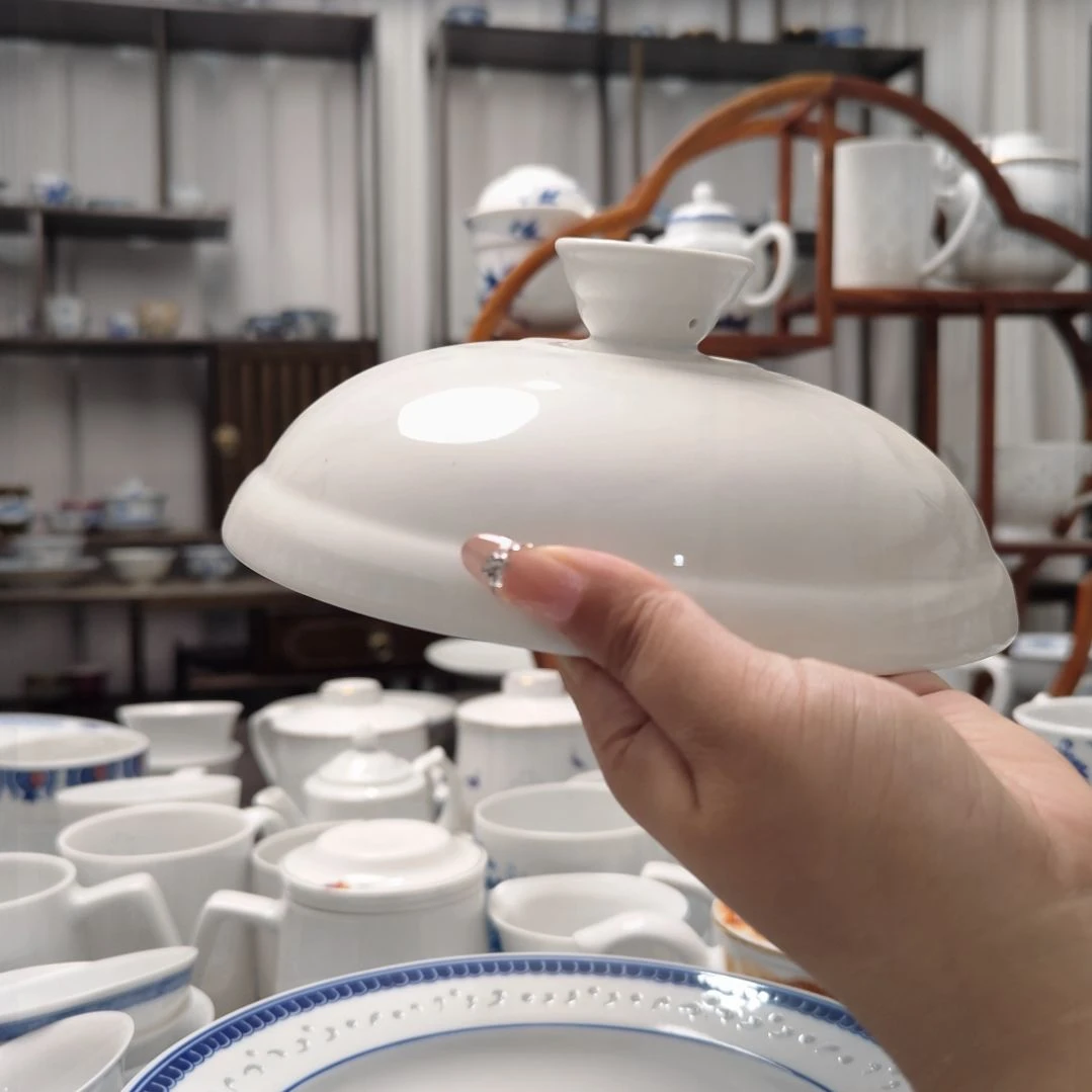 瓷锦兰白胎汤煲盖子一个