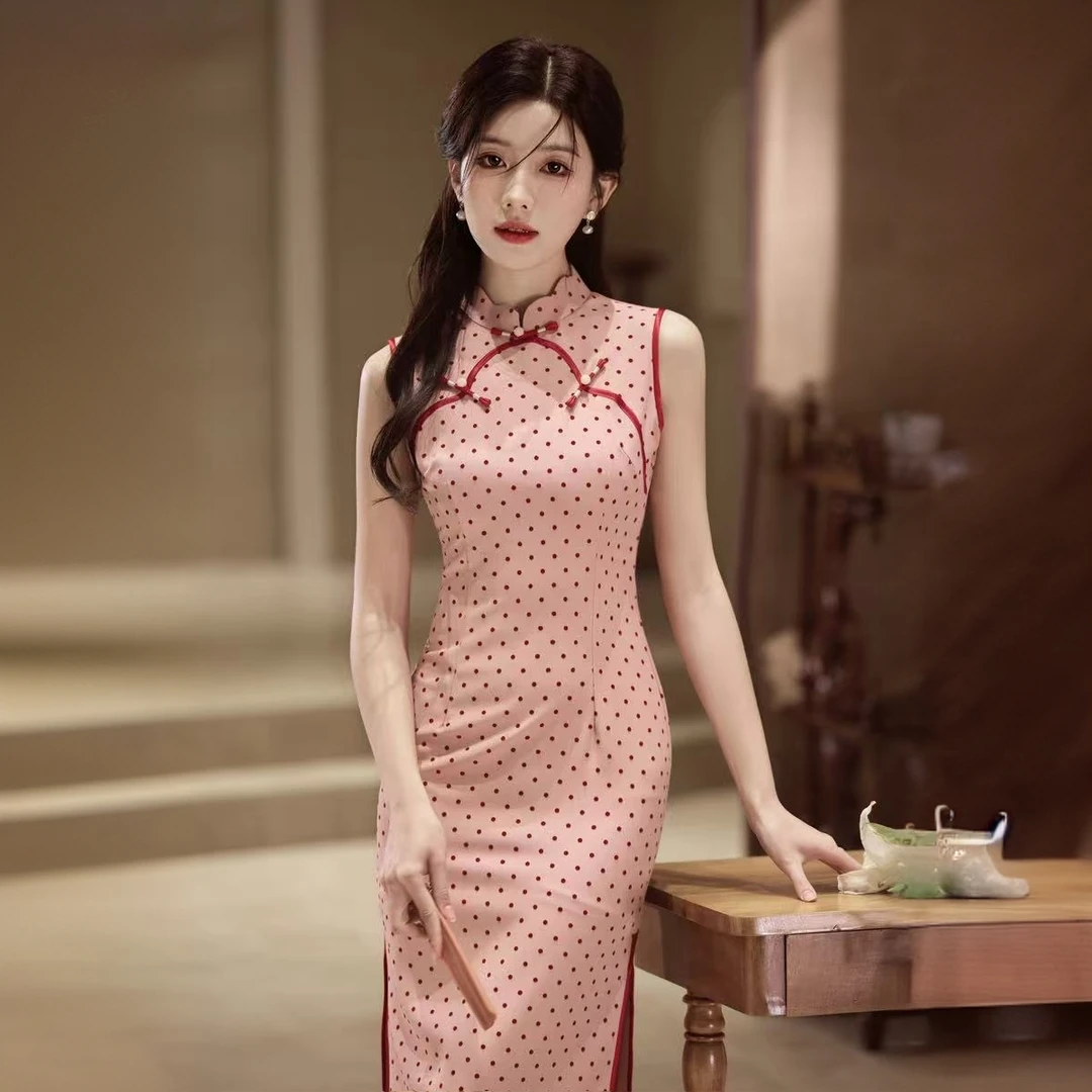 [时光煮雨]新中式旗袍日常款复古优雅显瘦年轻小个子连衣裙
