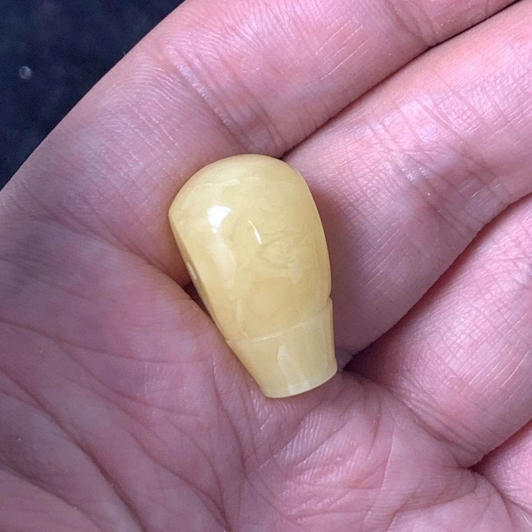 S1020原矿俄料尺寸13.2*23.3mm蜜蜡三通佛头单颗文玩配饰支持复检