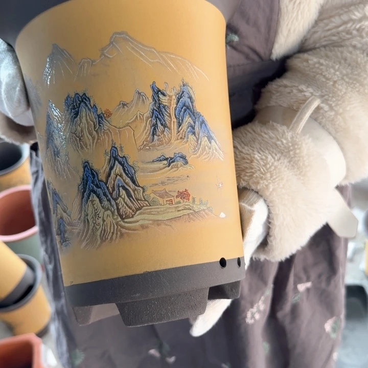 紫砂紫砂花盆21*25