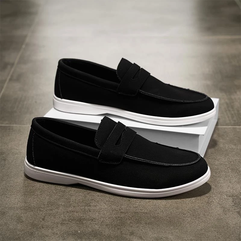 秋季豆豆鞋男2025新款高级感大码46休闲运动百搭一脚蹬懒人鞋男47