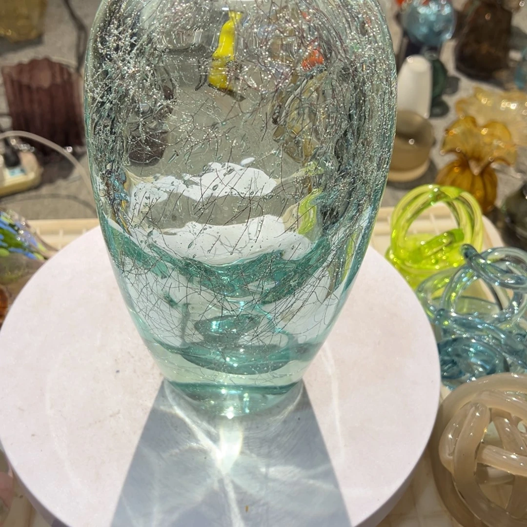 阿***！弘扬琉璃花器微瑕高度29