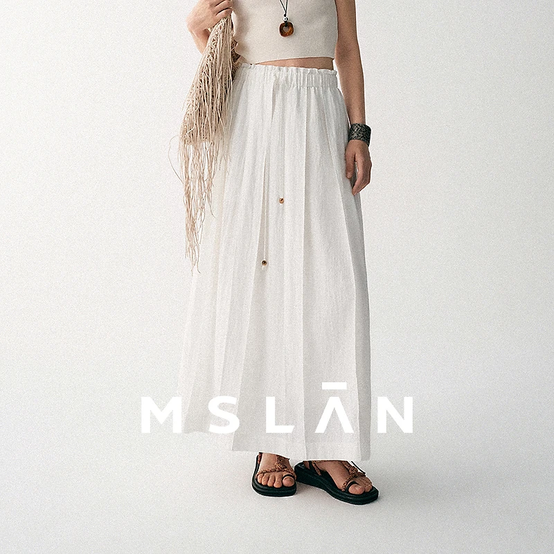 MSLAN新款压线抽褶半裙MHBQ501