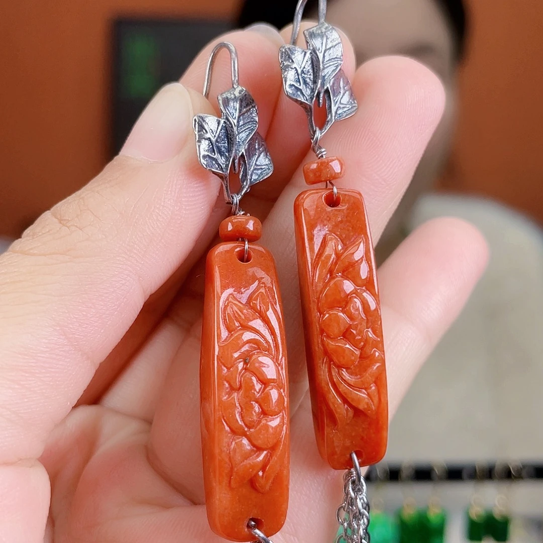 翡翠未镶嵌耳饰饰品