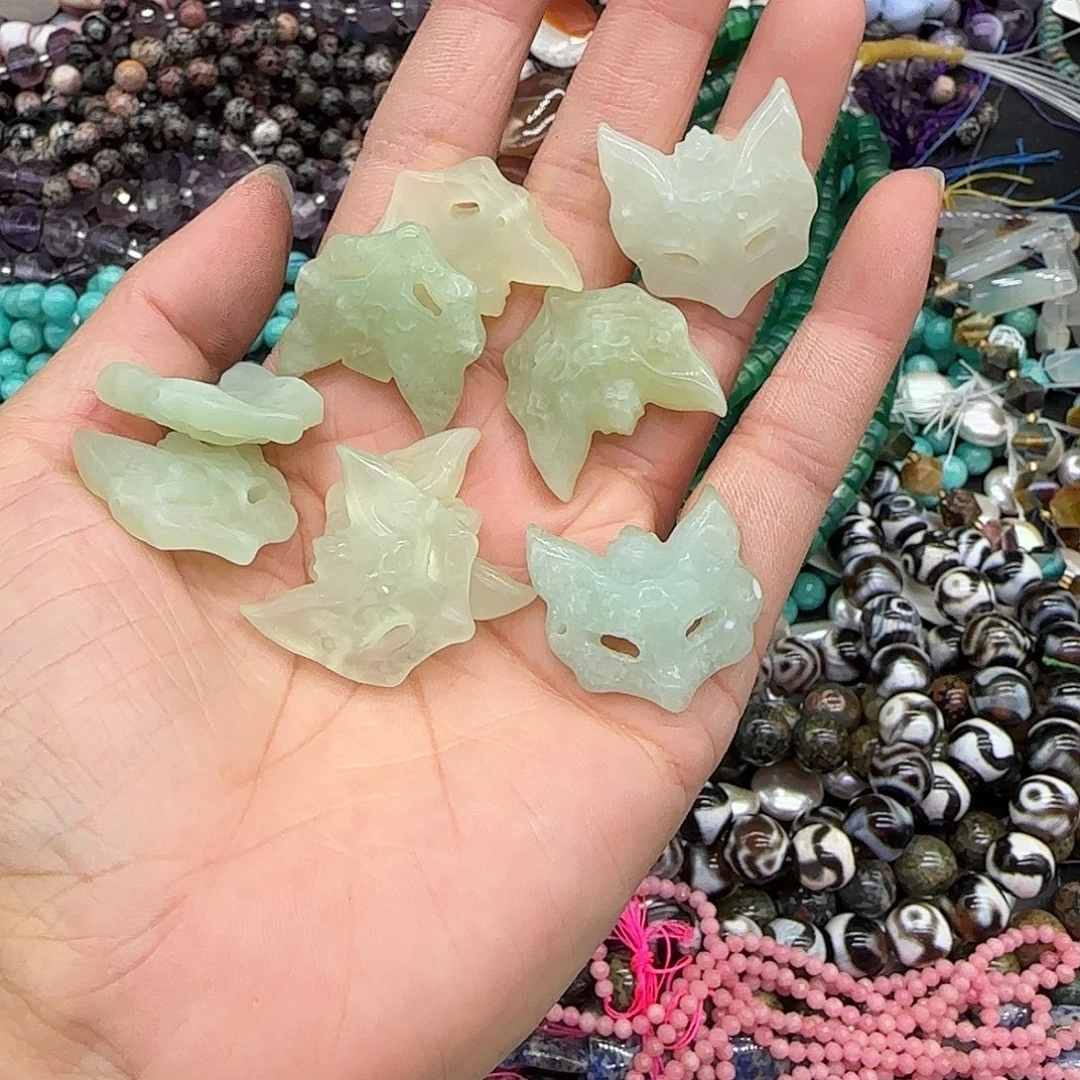 合金玛瑙/玉髓珠宝半成品和田玉双孔吊坠一个