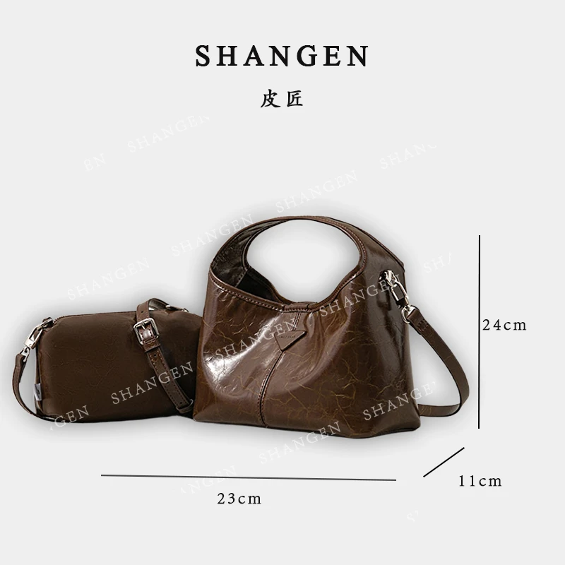 【尚恩CC】SK-62743-奶茶可可-轻奢时尚女士新款手提单肩斜挎子母包