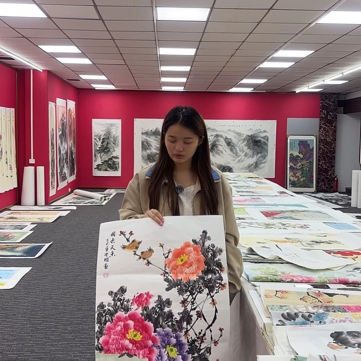 国画三尺牡丹图画