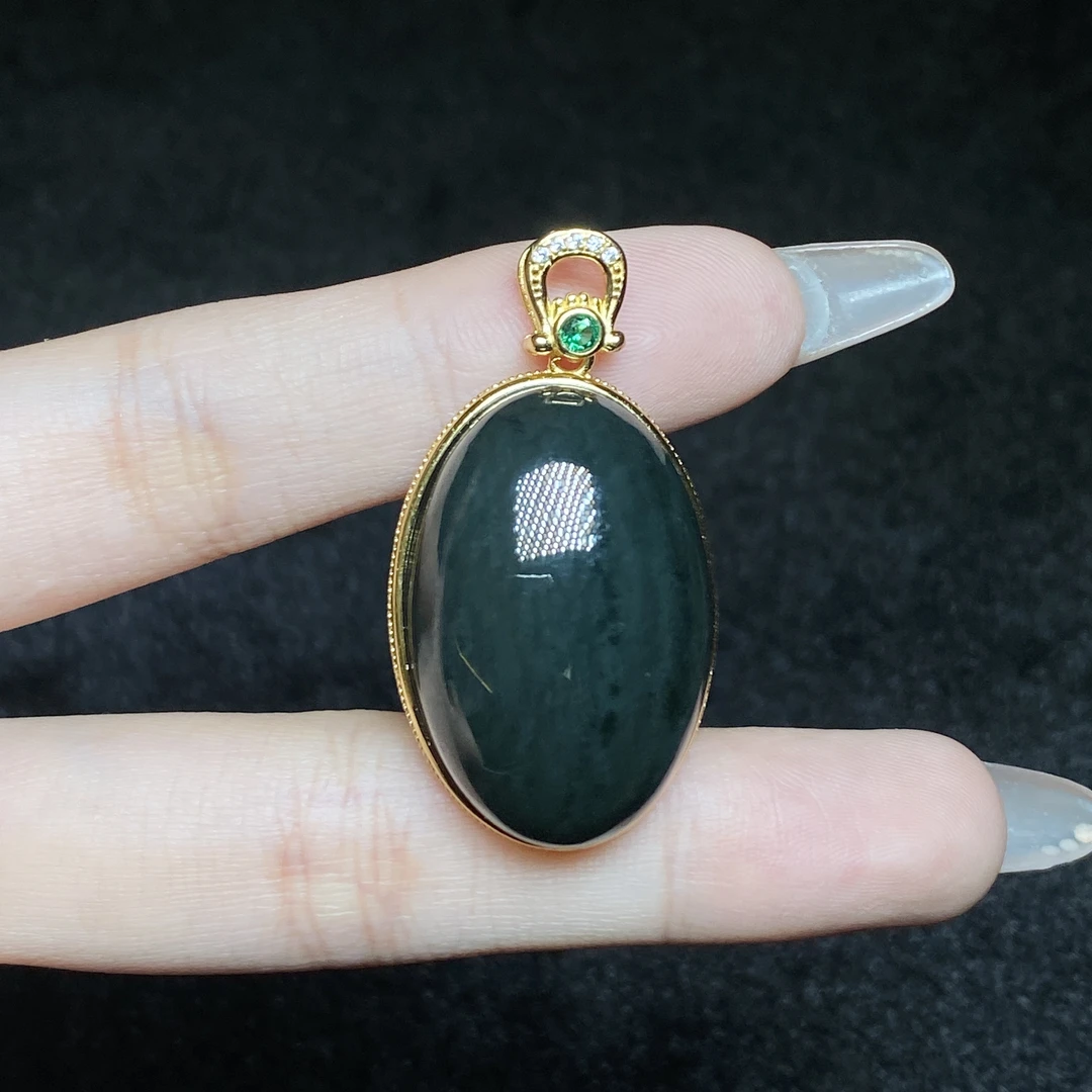 【小北严选】S925银和田玉吊坠约19*29mm【多样性发一件】AH09X790