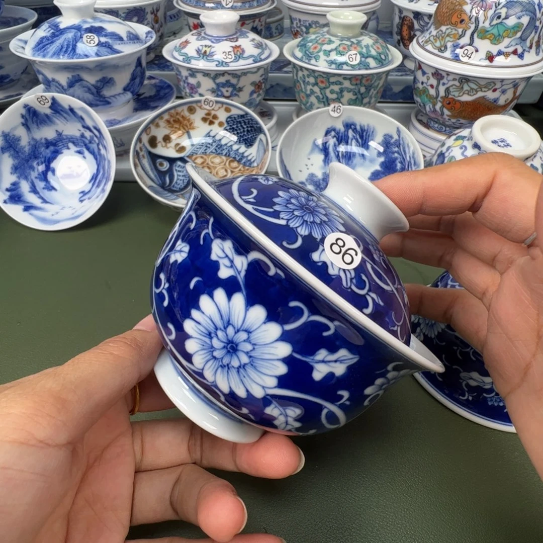 陶瓷景德镇纯手工纯手绘茶具木木86