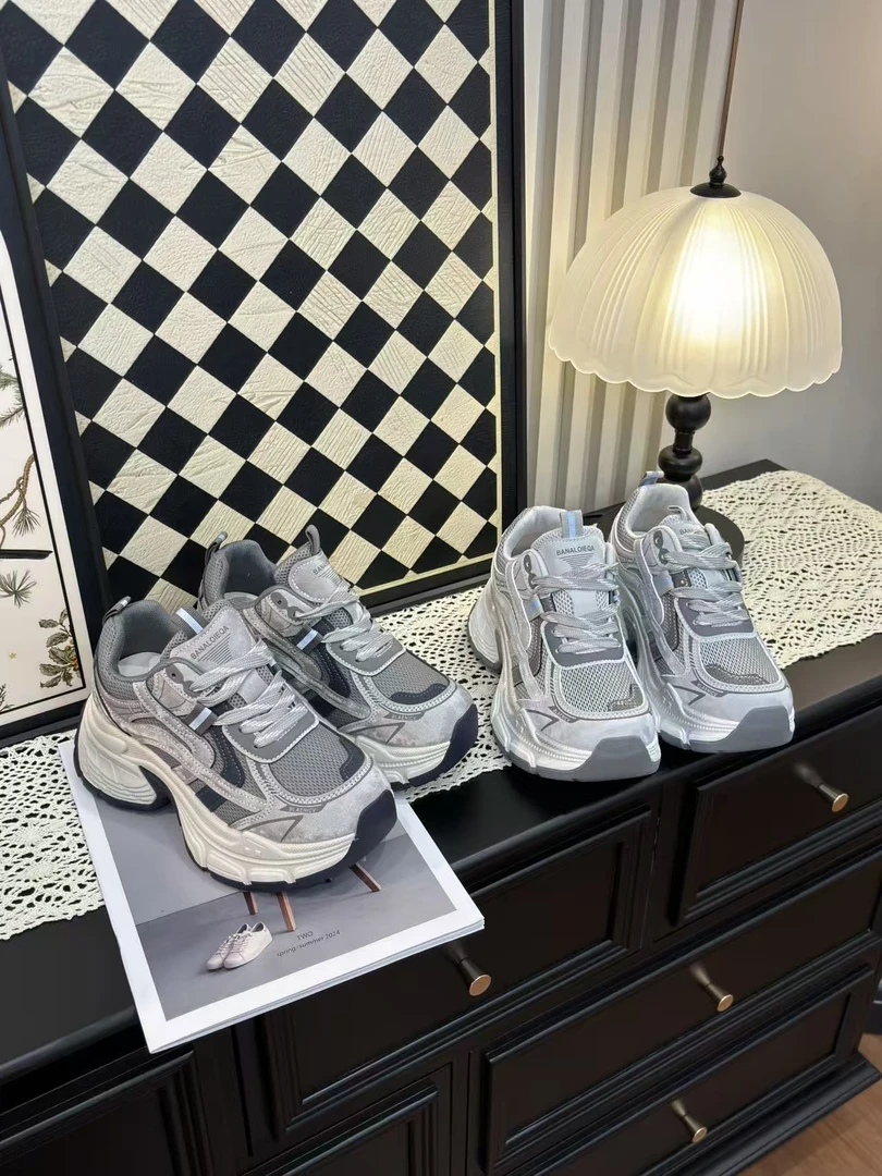 7cm老爹鞋女款2025新款秋季复古时尚百搭爆款厚底小个子运动鞋