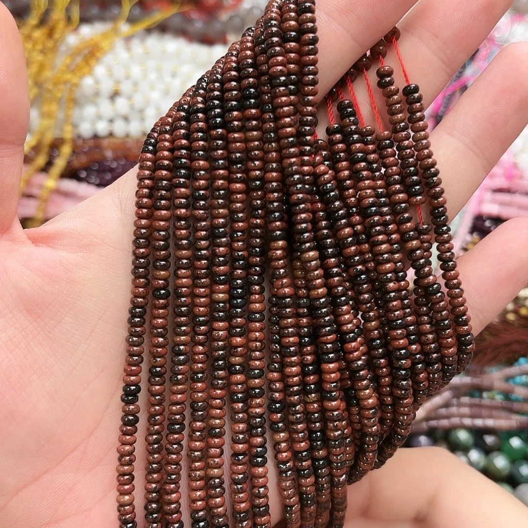 未镶嵌玛瑙/玉髓珠宝半成品2×4金天鹅算盘一条